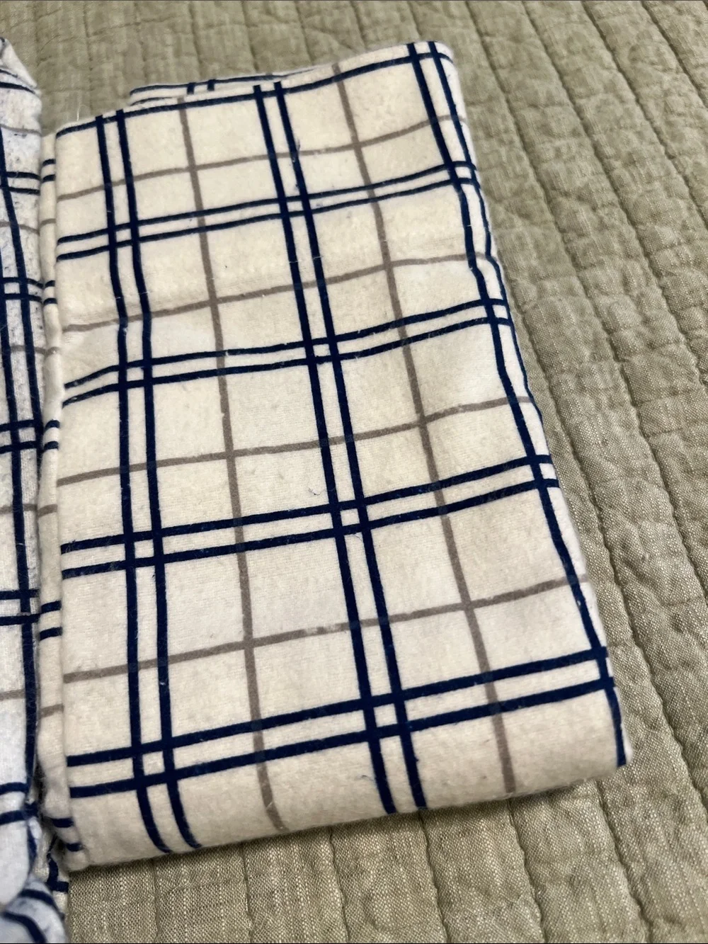🔥🔥BROOKS BROTHERS Square Brook Plaid Flannel Sheet Set